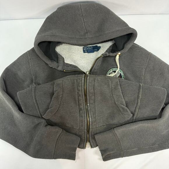Polo Ralph Lauren Vintage PRL1 Bleecker NY Small Heavy Thermal Hoodie Full Zip - Picture 3 of 5